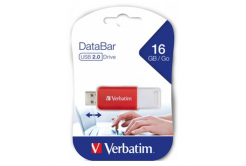 Verbatim 49453 DataBar, Pamięć flash USB, USB 2.0, 16GB, czerwony