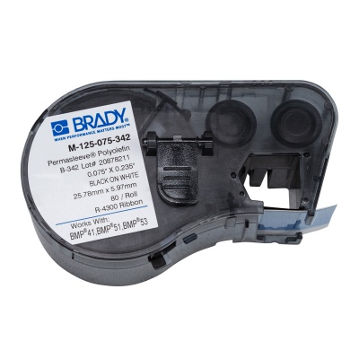 Brady M-125-075-342 / 131611, Labelmaker PermaSleeve Wiremarker Sleeves, 19.05 mm x 6.00 mm