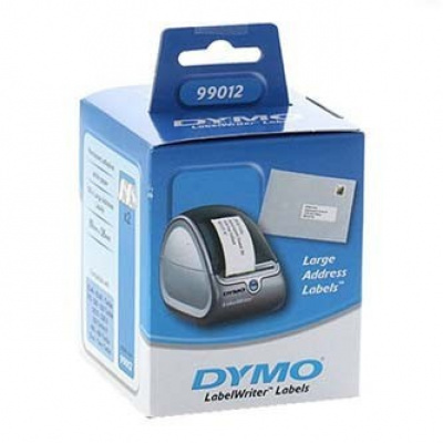 Dymo 99012, S0722400, 89mm x 36mm, białe etykiety papierowe oryginalne