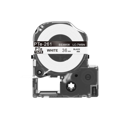 Epson LC-7WBN, SS36KW, 36mm x 8m, czarny druk / biały podkład, taśma zamiennik