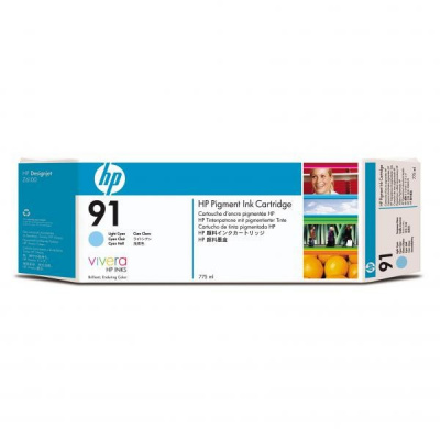 HP 91 C9470A jasno błękitny (light cyan) tusz oryginalna