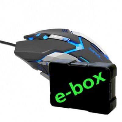 E-blue Mysz Auroza Gaming EMS639BKAA-UI, 4000DPI, optyczna, 6 przycisków, przewodowy USB, czarny, gamingowa, e-box