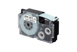 Casio XR-24GWE, 24mm x 5,5m czarny druk / biały podkład, extr.adh. taśma zamiennik