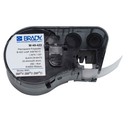 Brady M-49-422 / 131608, etykiety 25.40 mm x 25.40 mm