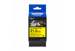Brother HSe-651E Pro Tape, 21 mm x 1.5 m, czarny druk / żółty podkład , taśma oryginalna