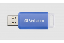 VERBATIM Flash Disk 64GB DataBar USB 2.0 Drive, niebieska