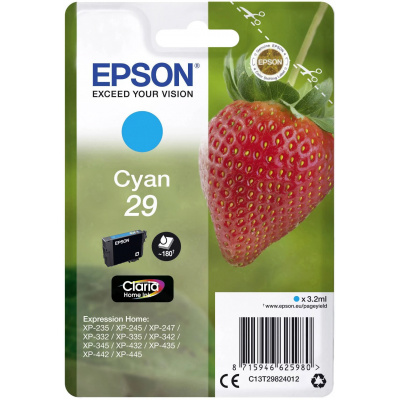 Epson T29 C13T29824012 błękitny (cyan) tusz oryginalna