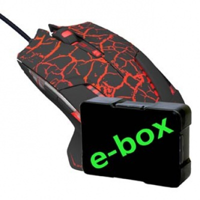 E-blue Mysz Mazer Pro EMS600BKCA-IU, 2500DPI, optyczna, 6 przycisków, przewodowy USB, czarno-czerwony, gamingowa, e-box