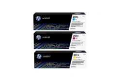 HP 201X, CF253XM błekitna/purpurowa/żółta (cyan/magenta/yellow) toner oryginalny