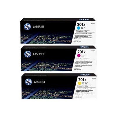 HP 201X, CF253XM błekitna/purpurowa/żółta (cyan/magenta/yellow) toner oryginalny