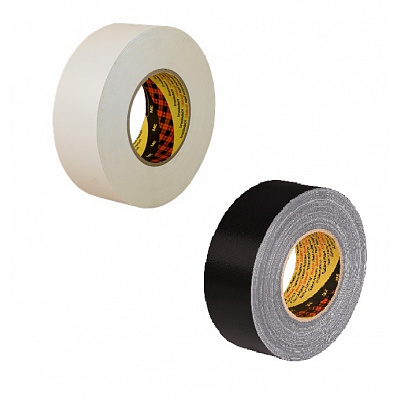 3M 389 Kolorowa tekstylna taśma klejąca, 50 mm x 50 m 50 mm x 50 m czarna/black