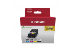 Canon CLI-551 6509B015 kolorowa (CMYK) sada tusz oryginalna