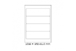 Samoprzylepne etykiety 192 x 61 mm, 4 etykiet, A4, 100 arkuszy