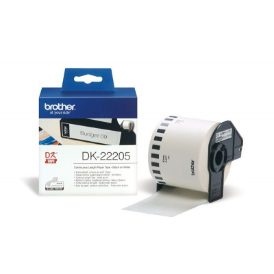 Brother DK-22205, 62mm x 30,48m, etykiety papierowe oryginalne