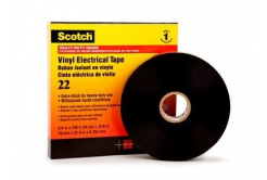 3M 22 Scotch Izolační PVC páska, černá, 38 mm x 33 m