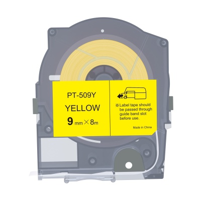 Max LM-509Y, 9mm x 8m, żółty taśma zamiennik