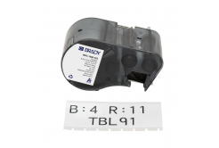 Brady M5C-1500-422 / 170859, 38.10 mm x 7.62 m, Poliester, czarny druk / biały podkład