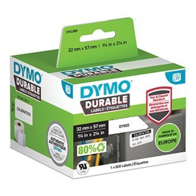 Dymo 2112289, 32mm x 57mm, białe etykiety polipropylenowe