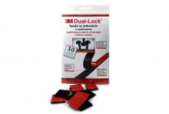 3M Dual-Lock, černý, balení = 10 kwadracików 25 x 25 mm