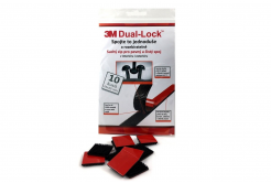 3M Dual-Lock, czarny, pakowanie = 10 kwadracików 25 x 25 mm