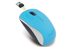 Genius Mysz NX-7000 31030109109, 1200DPI, 2.4 [GHz], optyczna, 3 przyciski, bezprzewodowy, niebieski, Blue-Eye czujnik