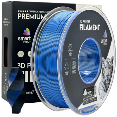 Smart Print FG-S103-E1, 3D filament, PLA Silk, 1,75mm, 1000g, Dual Color, Wielokolorowy (Black, Blue)