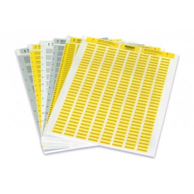 Partex PLL040006D4SM etykiety poliestrowe 40x6 mm, żółty A4, 10x176szt.