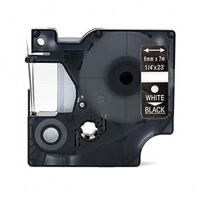 Dymo 43621, 6mm x 7m, biały druk / biały podkład, taśma zamiennik