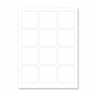 Etykiety samoprzylepne 60 x 60 mm, 12 etykiet, A4, 100 arkuszy