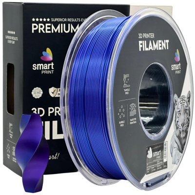 Smart Print FG-S117-E1, 3D filament, PLA Silk, 1,75mm, 1000g, Tri Color, Wielokolorowy (Blue, Purple, Black)