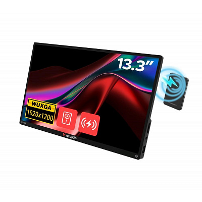 Verbatim Monitor przenośny 13.3", WUXGA 1920x1200, czarny