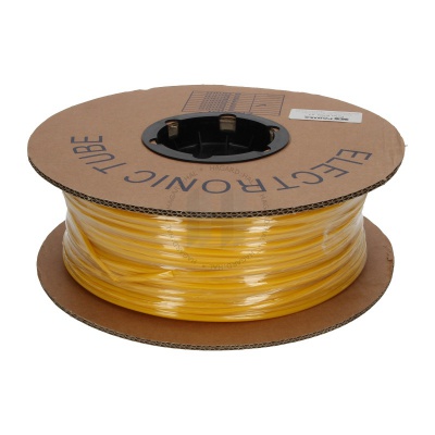 Rurka PVC owalna, średnica 2,0-2,8mm, przekrój 0,75-1,0mm, żółty, 100m