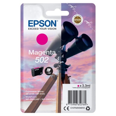 Epson 502 T02V34010 purpurowy (magenta) tusz oryginalna