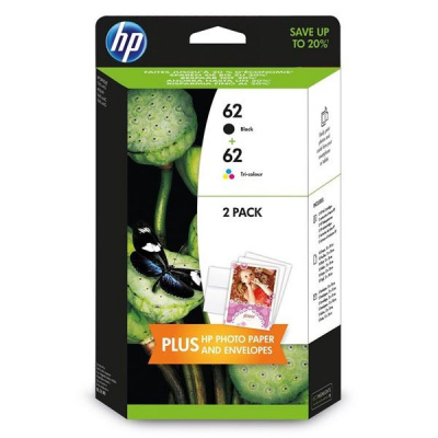 HP 62 N9J71AE czarny/kolorowa (black/color) sada tusz oryginalna