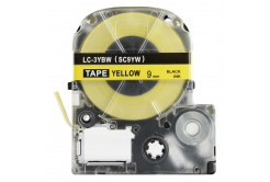 Epson LK-SC9YW, 9mm x 9m, czarny druk / żółty podkład, taśma zamiennik