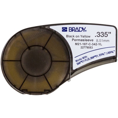 Brady M21-187-C-342-YL / 139751, PermaSleeve Heat-shrink Polyolefin Sleeve, 8.50 mm x 2.10 m