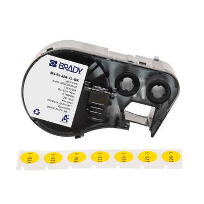 Brady M4-83-499-YL-BK / 170801, 12.70 mm, Nylon, czarny druk / żółty podkład