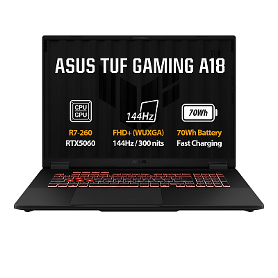 ASUS TUF Gaming A18/FA808UM-S8132WZ/R7-260/18"/WUXGA/16GB/512GB/RTX 5060/W11H/Szary/2R