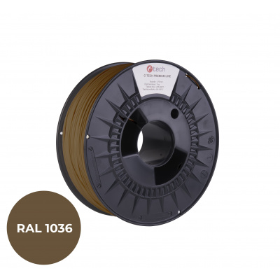 C-Tech 3DF-P-PLA1.75-1036 3D filament, PREMIUM LINE, PLA, RAL1036, 1,75mm, 1000g, Perłowy złoty (Pearl gold)