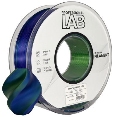 Professional Lab FG-P104-E1, 3D filament, PLA Silk, 1,75mm, 1000g,  Tri Color, Wielokolorowy (Blue, Green, Purple)