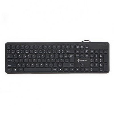 Powerton LIFE SLIM Klávesnice drátová (USB) CZ/SK, černá