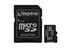 Kingston karta pamięci Canvas Select Plus, 64GB, micro SDXC, SDCS2/64GB, UHS-I U1 (Class 10), z adapterem, A1