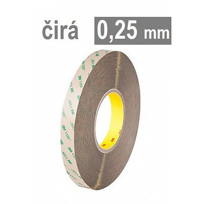 3M VHB™ 9473, gr. 0,25 mm, cienka przezroczysta dwustronna taśma klejąca bez nośnika 50 mm x 55 m