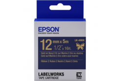 Epson LabelWorks LK-4HKK C53S654002 12mm x 5m, złoty druk / niebieski podkład, taśma tekstylna, taśma oryginalna