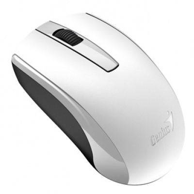 Genius Myš Eco-8100, 1600DPI, 2.4 [GHz], optická, 3tl., bezdrátová USB, bílá, Integrovaná