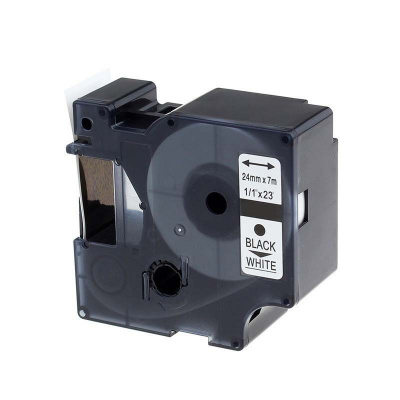 Taśma zamiennik Dymo 53713, S0720930, 24mm x 7m, czarny druk / biały podkład