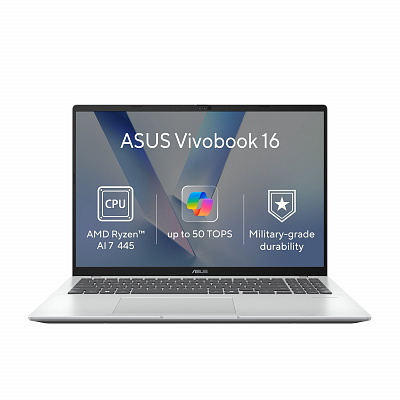 ASUS Vivobook 16/M1607GA-MB036WZ/AI7-445/16"/WUXGA/32GB/512GB/AMD int/W11H/Srebrny/2R