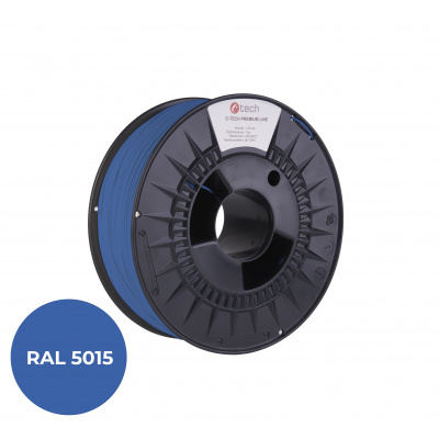 C-Tech 3DF-P-PLA1.75-5015 3D filament, PREMIUM LINE, PLA, błękit nieba, RAL5015, 1,75mm, 1kg