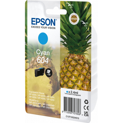 Epson 604 T10G240 C13T10G24010 błękitny (cyan) tusz oryginalna