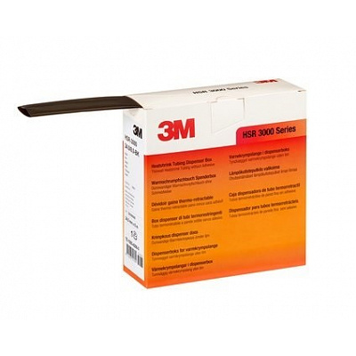 3M HSR 3000 Rurka termokurczliwa, czarna 1,5 mm / 0,5 mm x 12 m
